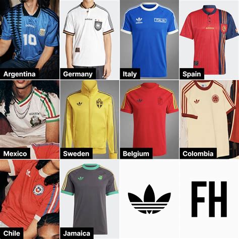 Adidas originals retro football shirts